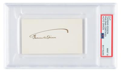 Lot #7078 Thomas Edison Signature - PSA MINT 9