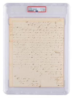 Lot #7019 Zachary Taylor Letter Signed