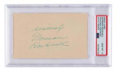 Lot #7183 Norman Rockwell Signature - PSA GEM MT