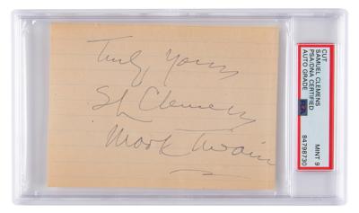 Lot #7213 Samuel L. Clemens Double Signature - PSA