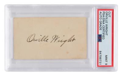 Lot #7166 Orville Wright Signature - PSA MINT 9
