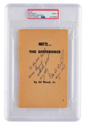 Lot #7388 Ed Wood Signature - PSA MINT 9