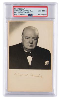 Lot #7065 Winston Churchill Signed Photograph -