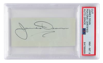Lot #7378 James Dean Signature - PSA NM-MT 8