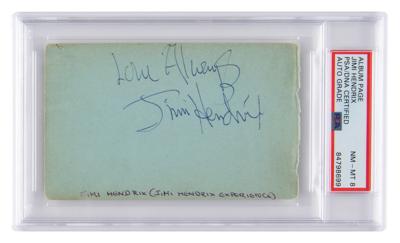 Lot #7264 Jimi Hendrix Signature - PSA NM-MT 8