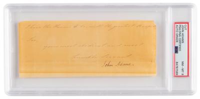 Lot #7005 John Adams Signature - PSA NM-MT 8