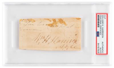 Lot #7013 William Henry Harrison Signature