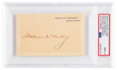 Lot #7025 William McKinley Signed White House Card