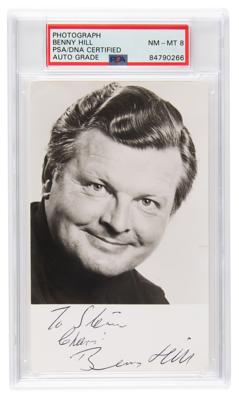 Lot #7411 Benny Hill Signed Photograph - PSA NM-MT