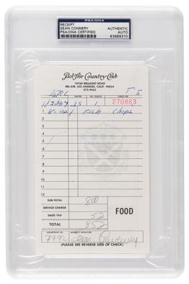 Lot #7400 Sean Connery Document Signed