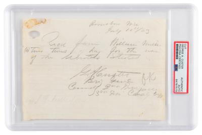 Lot #7146 George A. Custer Autograph Document