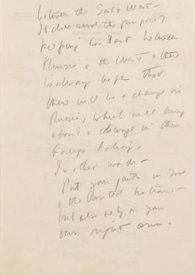 Lot #2214 John F. Kennedy Handwritten Statement on United Nations - Image 2