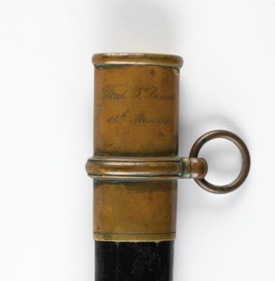 Lot #2112 US Model 1850 Foot Officer's Sword by Ames Belonging to Lt. Frederick T. Brown, 44th MA Infantry - Image 3