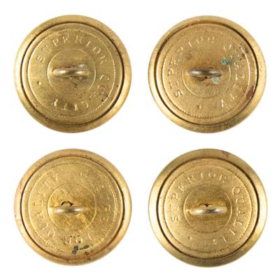 Lot #2030 Confederate 'CSA' General Service Buttons (4) and State of Alabama Uniform Receipt - Image 2