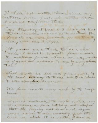Lot #2049 Stonewall Jackson Autograph Letter Signed from West Point - Image 2