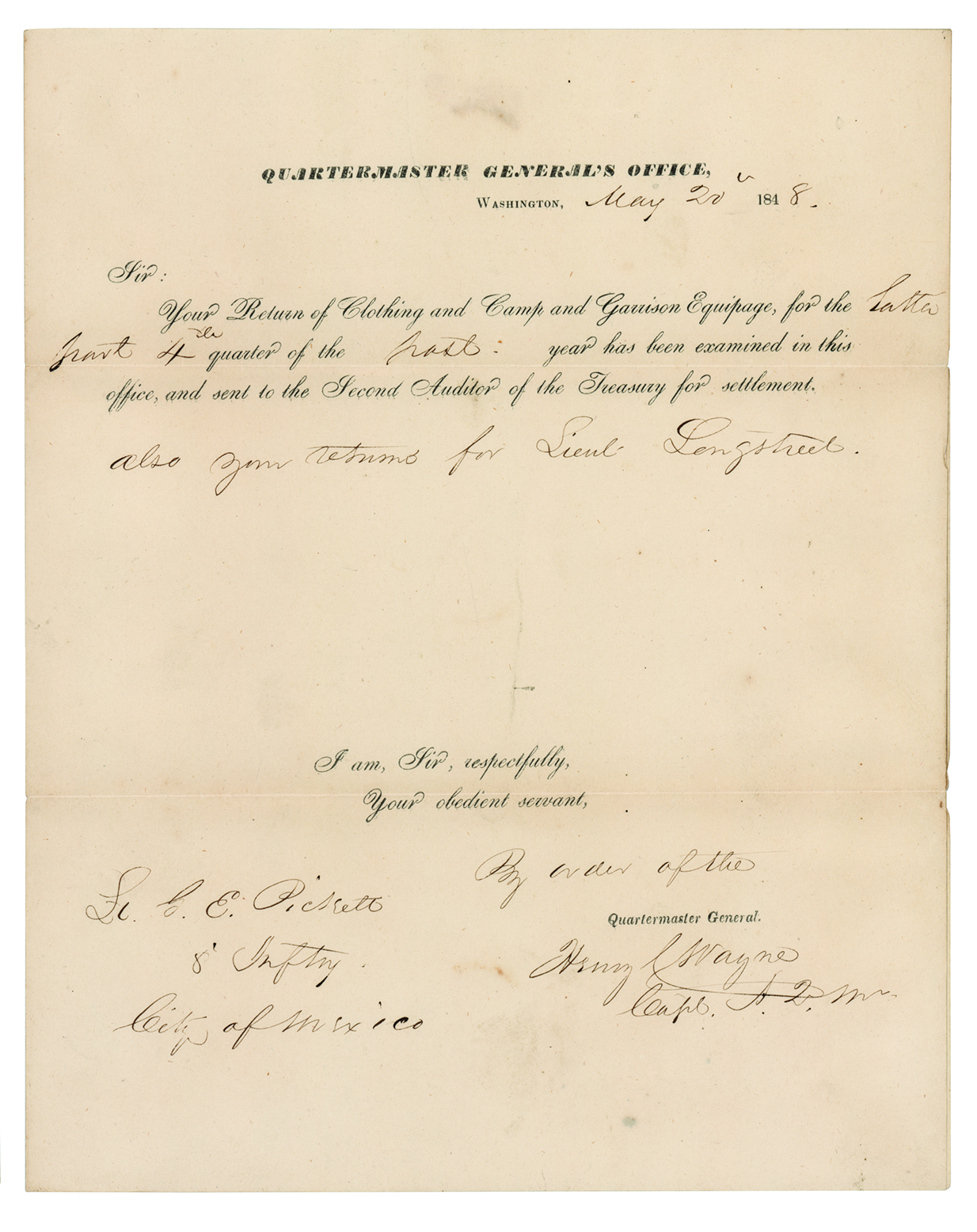 Lot #2058 George E. Pickett War-dated Supplies Invoice - Image 2