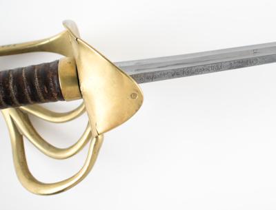 Lot #2003 Napoleonic 1813 ANXIII Heavy Cavalry Cuirassier Sword - Image 3