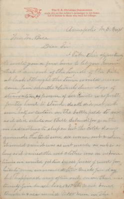 Lot #2074 Union Soldier Prisoner Exchange: John M. Knox Autograph Letter Signed - Image 1