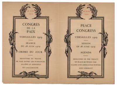 Lot #2128 The Allied Leaders of the Versailles Treaty Signed Pamphlet - Image 2