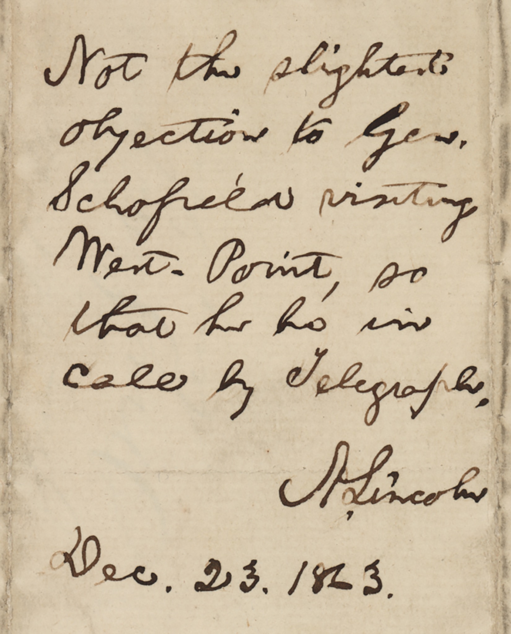 Lot #2008 Abraham Lincoln Autograph Note Signed as President - Image 1