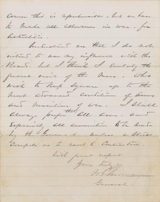 Lot #2064 William T. Sherman Autograph Letter Signed - Image 3