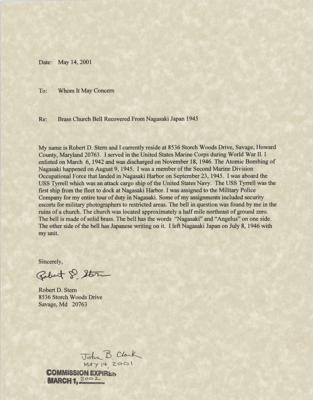 Lot #2195 Nagasaki Cathedral's Surviving Church Bell - Image 7