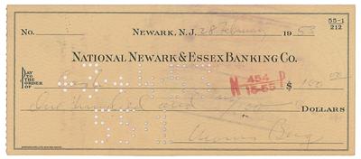 Lot #2133 Moe Berg Handwritten Notebook and Signed Check - Image 1