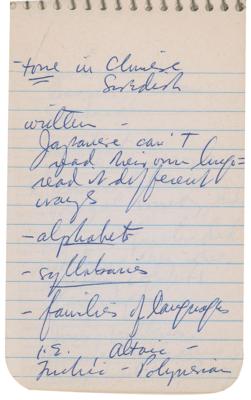 Lot #2133 Moe Berg Handwritten Notebook and Signed Check - Image 3
