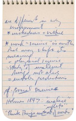 Lot #2133 Moe Berg Handwritten Notebook and Signed Check - Image 5
