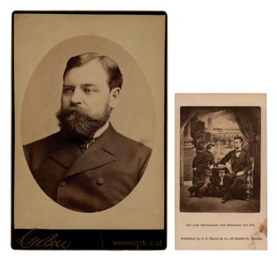 Lot #2053 Robert Todd Lincoln Signed Check and Cabinet Photo - Image 2