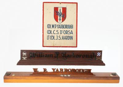 Lot #2203 William P. Yarborough's (3) Officer Desk