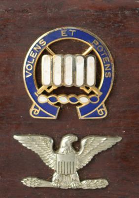 Lot #2203 William P. Yarborough's (3) Officer Desk and Door Plaques - Image 5