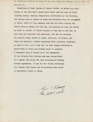 Lot #2154 George C. Kenney Signed Book Chapter Typescript on MacArthur - Image 1