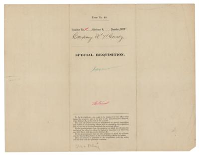 Lot #2119 Little Bighorn: Edward G. Mathey Twice-Signed Document - Image 2