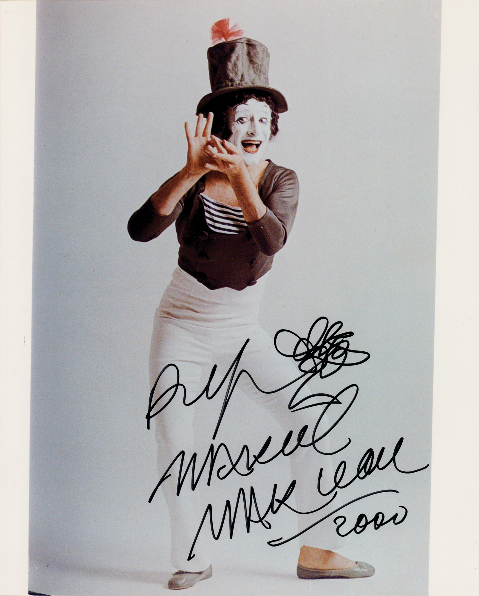 Marcel Marceau サイン入り写真集 1984年版 Marcel Marceau Autograph