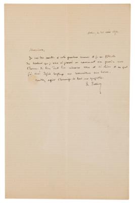 Lot #216 Louis Pasteur Autograph Letter Signed - Image 1