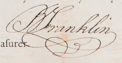 Lot #102 Benjamin Franklin Document Signed for Revolutionary War Veteran's Pension - Image 4