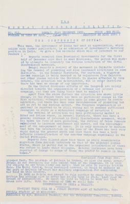 Lot #129 Mohandas Gandhi Signed 'Bombay Congress Bulletin' (1930): 