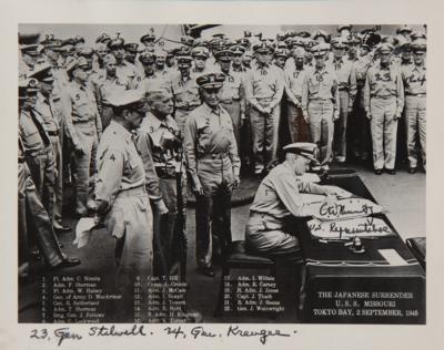 Lot #254 Chester W. Nimitz Signed Photograph