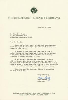 Lot #29 Richard Nixon Handwritten Notes for Last 1960 Campaign Speech: 