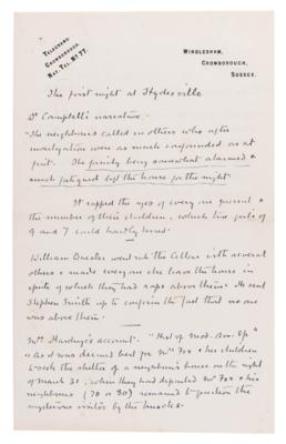 Lot #343 Arthur Conan Doyle (8) Handwritten Manuscripts on Seances and Spiritualism - Image 7