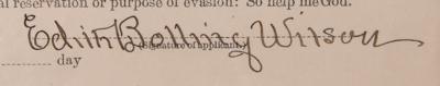 Lot #23 Woodrow and Edith Wilson (2) Signed Passport Applications - Preparing for the Paris Peace Conference and Treaty of Versailles - Image 4