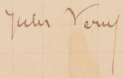 Lot #355 Jules Verne Autograph Letter Signed: 