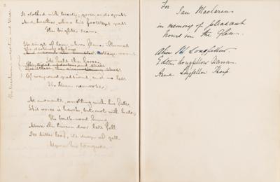 Lot #349 Henry Wadsworth Longfellow Autograph Manuscript: 