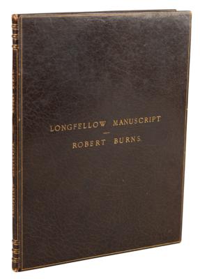 Lot #349 Henry Wadsworth Longfellow Autograph Manuscript: 