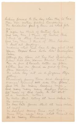 Lot #455 George M. Cohan Autograph Manuscript Signed for 