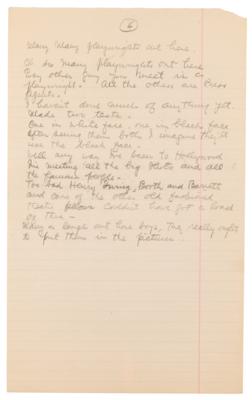 Lot #455 George M. Cohan Autograph Manuscript Signed for 