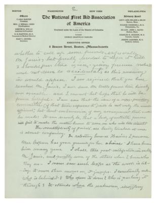 Lot #162 Clara Barton Autograph Letter Signed on the Red Cross and First-Aid - Image 2