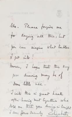 Lot #122 Queen Elizabeth II and Elizabeth, Queen Mother: Before Buckingham Palace, the soon-to-be Queen Mother sends a 