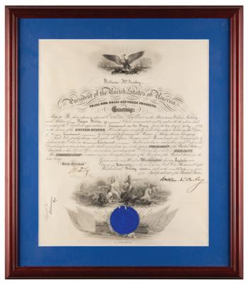 Lot #72 William McKinley Document Signed as President - Image 2